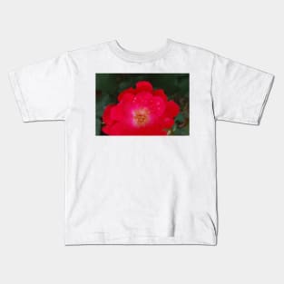 Love Blooming - Red Rose Flower Kids T-Shirt